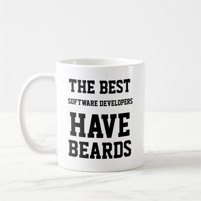 The Best Software Developers Have Beards Coffee Mug (Left)