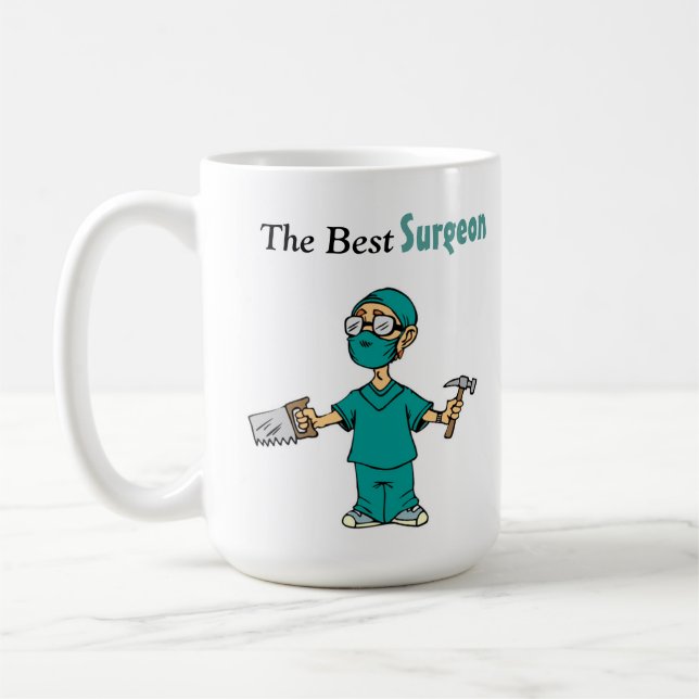 The Best Surgeon Funny Coffee Mug Gift Two-Tone  (Left)