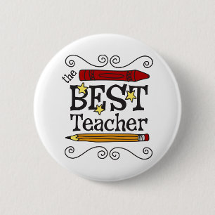 The Best Teacher 6 Cm Round Badge