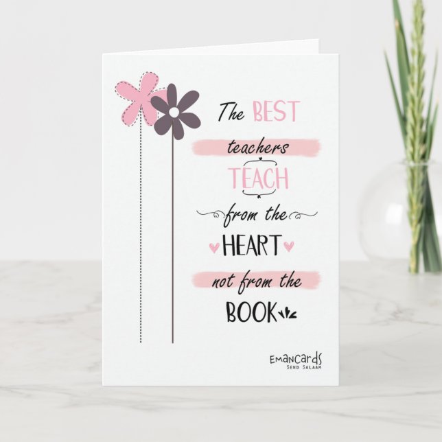The Best Teacher Card (Front)