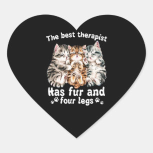 The Best Therapist Has Fur And Four Legs Heart Sticker