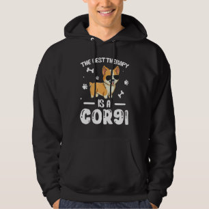 The Best Therapy Is A Corgi Dog Lover Owner Funny Hoodie