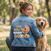 The Best Therapy Is a Golden Retriever – Patriotic