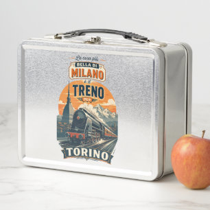 The Best Thing About Milan Is The Train To Turin Metal Lunch Box