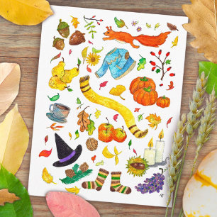 The best things about Fall postcard by N. Janes
