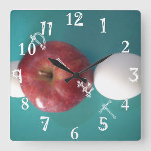 The BEST time to have breakfast & Dinner Diet time Square Wall Clock