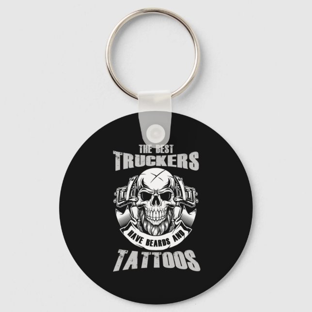 The Best Trucker Driver Cool Driver Gift Key Ring (Front)