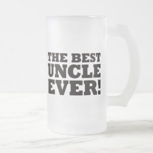 The Best Uncle Ever Frosted Glass Beer Mug