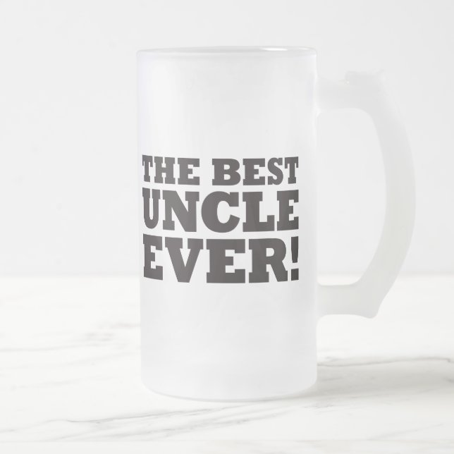 The Best Uncle Ever Frosted Glass Beer Mug (Right)
