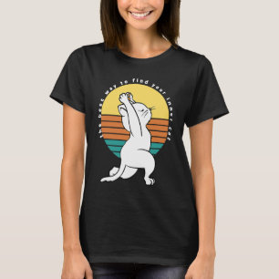 The Best Way To Find Your Inner Cat Retro Yoga Cat T-Shirt