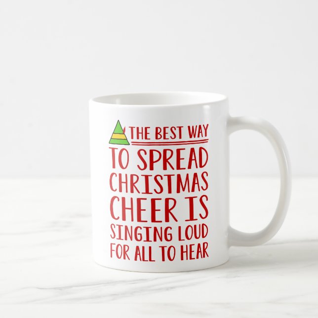 The Best Way To Spread Christmas Cheer Coffee Mug (Right)