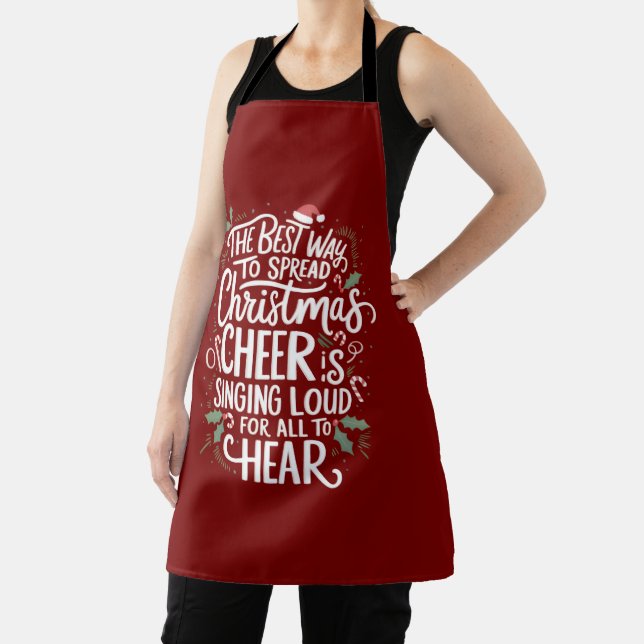 The Best Way To Spread Christmas Cheer Holiday  Apron (Insitu)