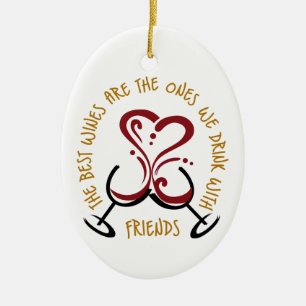The Best Wines Ceramic Tree Decoration