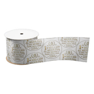 The Best World Dad / Cinta de regalo Satin Ribbon