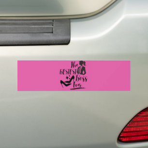 The Bestest Lady Boss Bumper Sticker