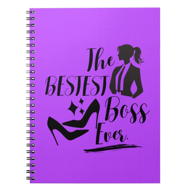The Bestest Lady Boss  Notebook (Front)