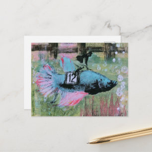 The Betta Fish Jockey Postcard