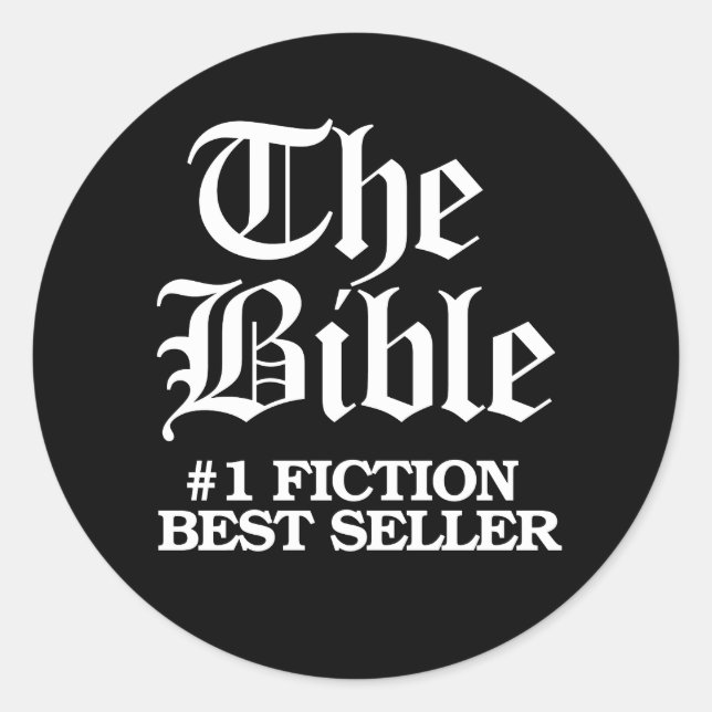 The Bible: #1 Fiction Best Seller Classic Round Sticker (Front)