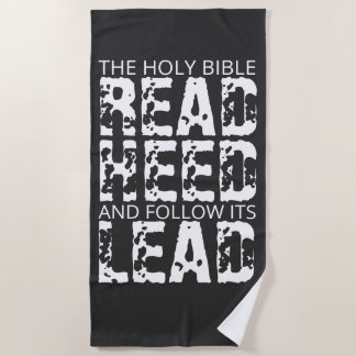 The bible is the word of God Beach Towel