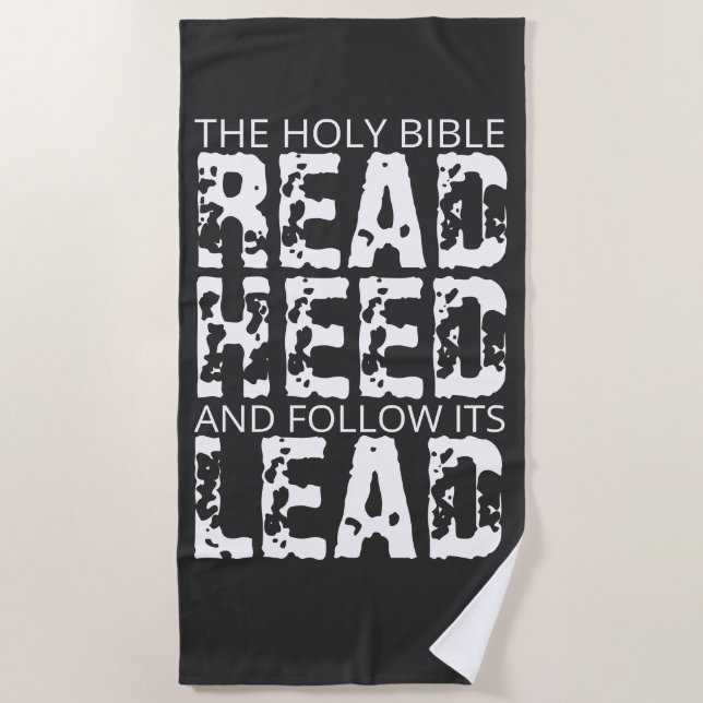 The bible is the word of God Beach Towel (Front)