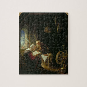 The Bible Lesson, or Anne and Tobias (oil on panel Jigsaw Puzzle
