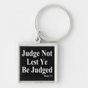 The Bible & Not Judging Others Key Ring