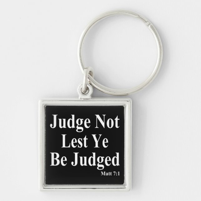 The Bible & Not Judging Others Key Ring (Front)
