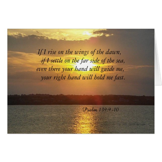 The Bible Psalm 139:9-10 geeting card (Front Horizontal)