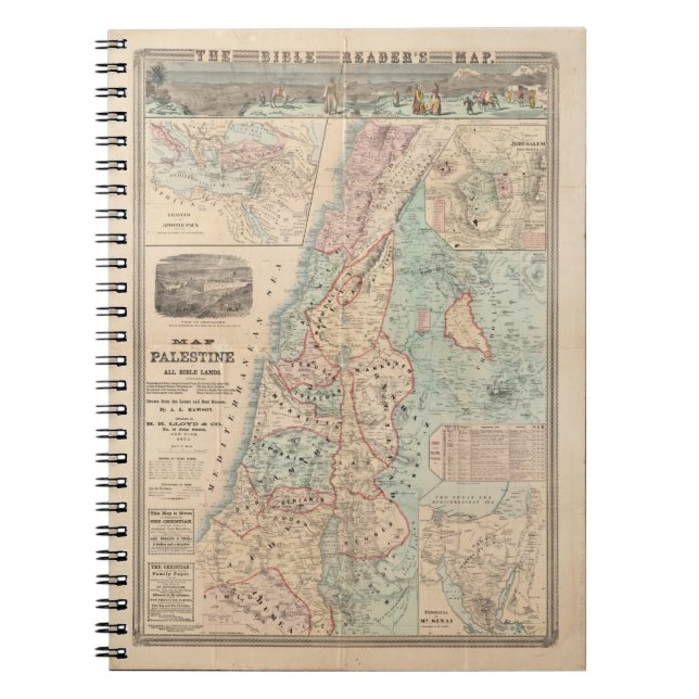 The Bible Readers Palestine Holy Land Map Notebook (Front)