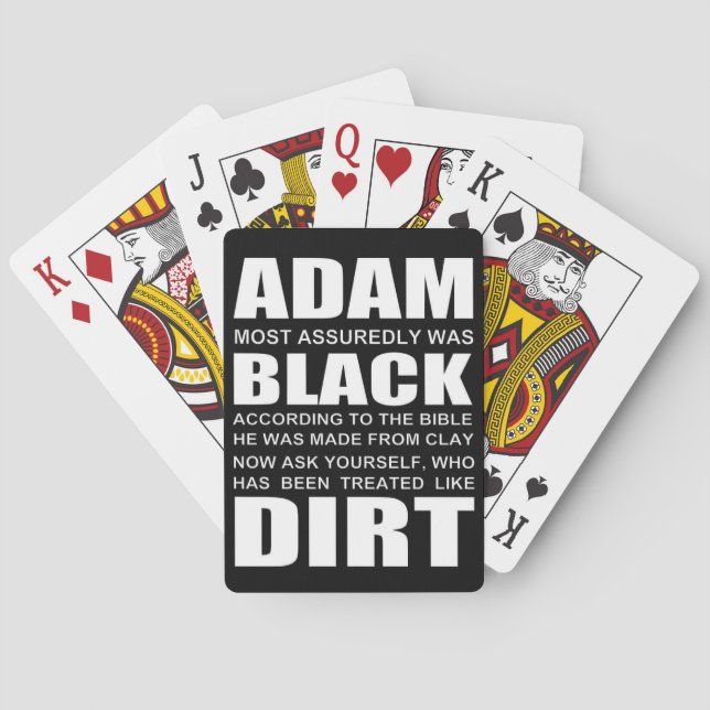 The bible reveals Adam was Black Playing Cards (Back)