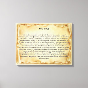 The Bible Scroll Canvas Print