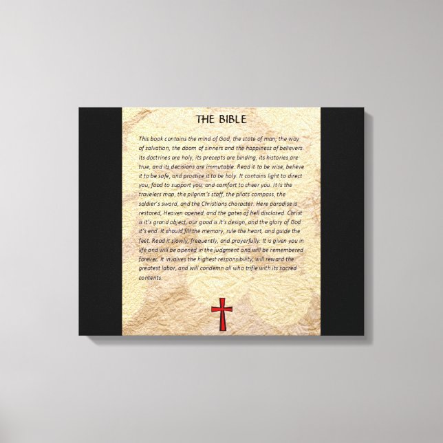The Bible Wrapped Canvas (Front)