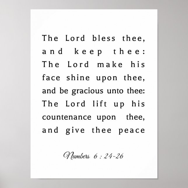 The Biblical Priestly Blessing Poster (Front)
