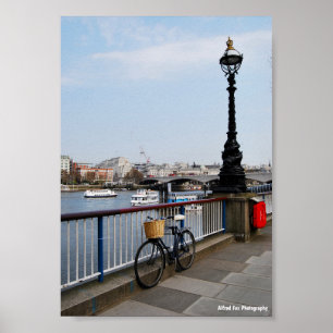 The Bicycle by the Thames Poster