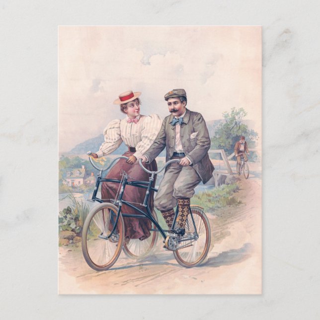 The Bicycle Elopement, 1896 Postcard (Front)