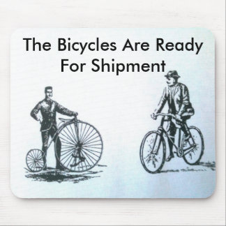 The bicycles are ready for shipment mouse mat