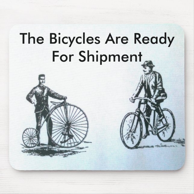 The bicycles are ready for shipment mouse mat (Front)
