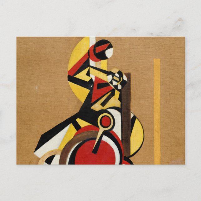 The Bicyclist by Laszlo Moholy-Nagy Postcard (Front)