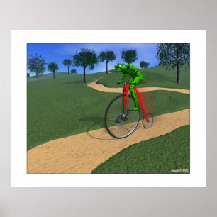 The Bicyclist w/blur Poster