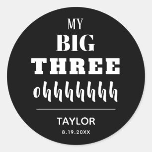 The BIG 30th Birthday Party Favour Classic Round Sticker
