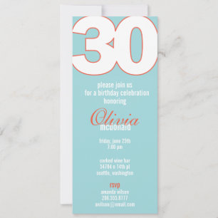 The Big 3-0 Birthday Invitation