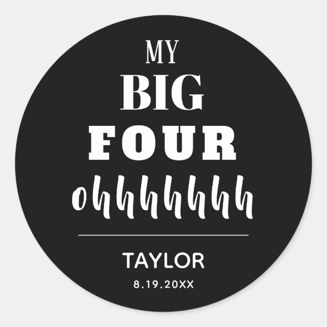 The BIG 40th Birthday Party Favour Classic Round Sticker (Front)