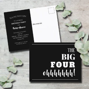 The BIG 40th Birthday Party Invitation Postcard