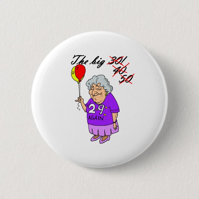 The Big 50 6 Cm Round Badge (Front)