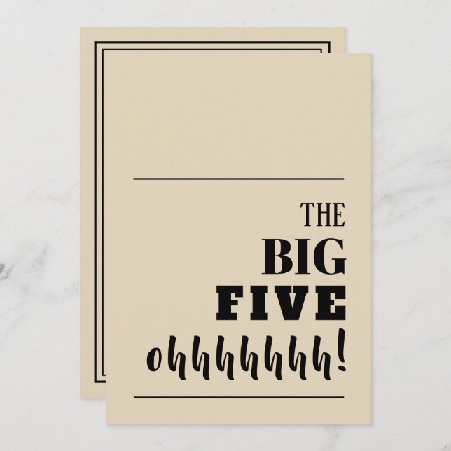 The BIG 50 Birthday Invitations (Front/Back)