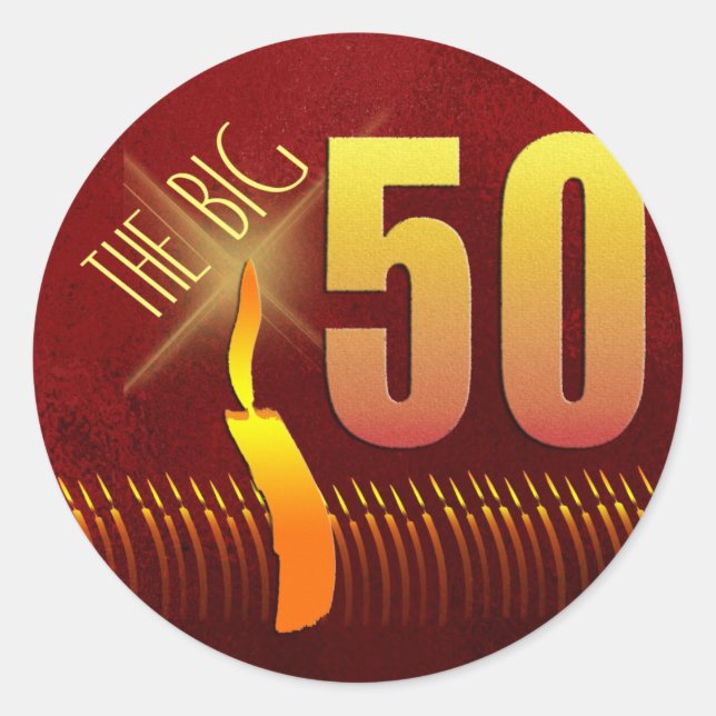 tHE BIG 50 birthday stickers (Front)