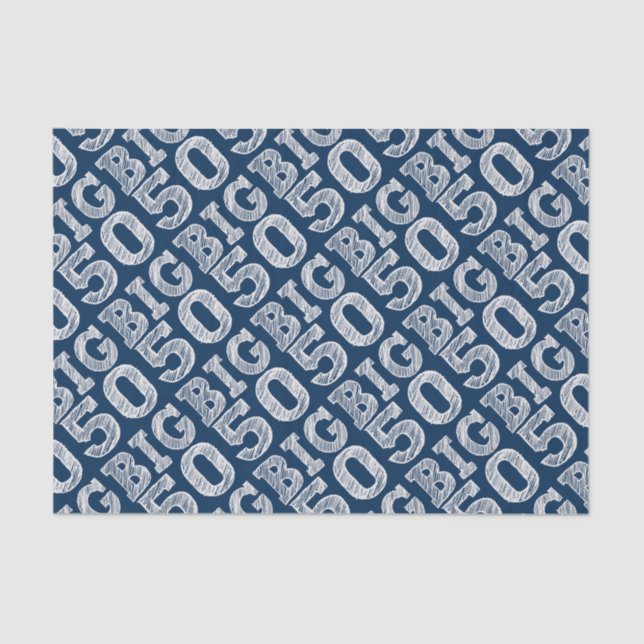 The BIG 50 Fiftieth Birthday Tissue Paper (Front)