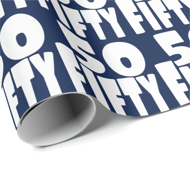 The BIG 50 Fiftieth Birthday Wrapping Paper (Roll Corner)