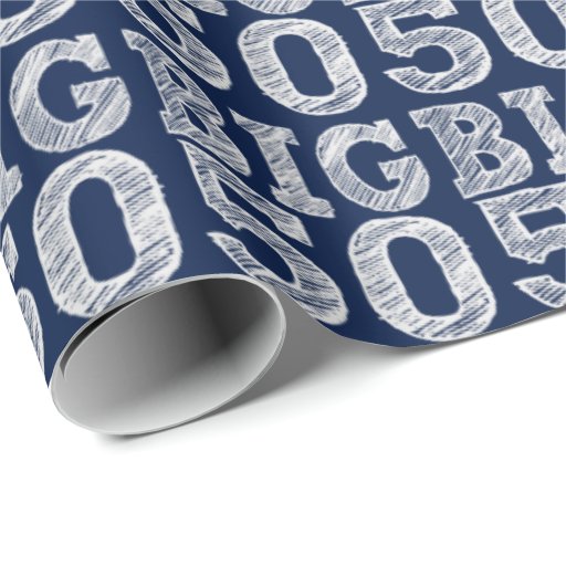Image of The BIG 50 Fiftieth Birthday Wrapping Paper