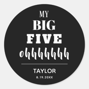 The BIG 50th Birthday Party Favour Classic Round Sticker